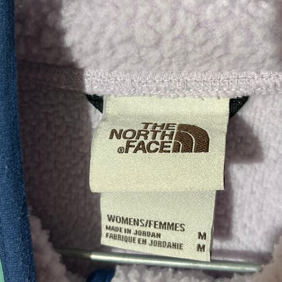 The North Face Cragmont 1/4 Snap Fleece Purple/Green Sweater Women’s Size Medium - Picture 3 of 8